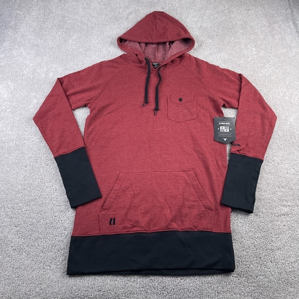 Armada‎ Hoodie Womens Medium Red Feather Pullover Tunic Sweatshirt NEW NWT